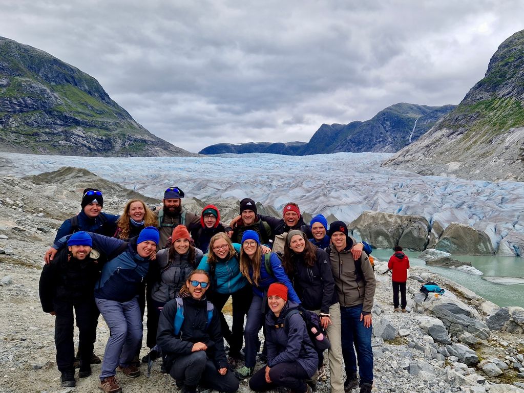 Groepsfoto gletsjer Jostedalsbreen optioneel